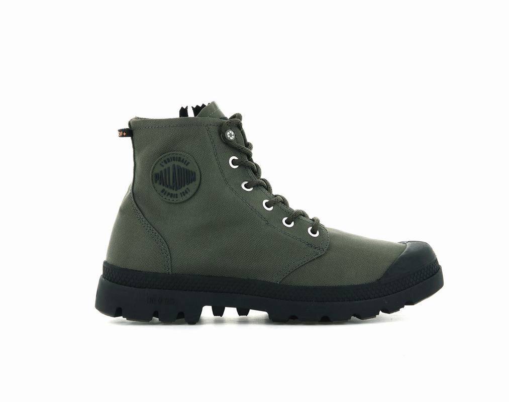 Palladium Pampa Recycle Lite+ Wp+z Damen Stiefel Wasserdicht Olivgrün ||701689-NVA||